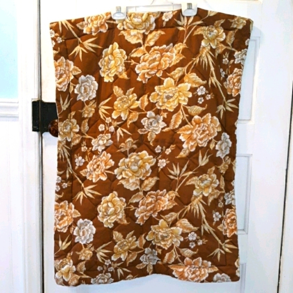 Vintage 1970s brown pillow case